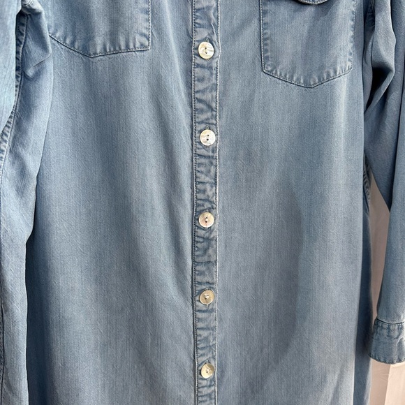 Soft Surroundings Sky Blue Denim Shirt - Picture 2 of 15